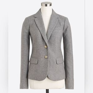 J. Crew Gray Wool Blend 2 Button Preppy Acadamia School Boy Schoolboy Blazer 00